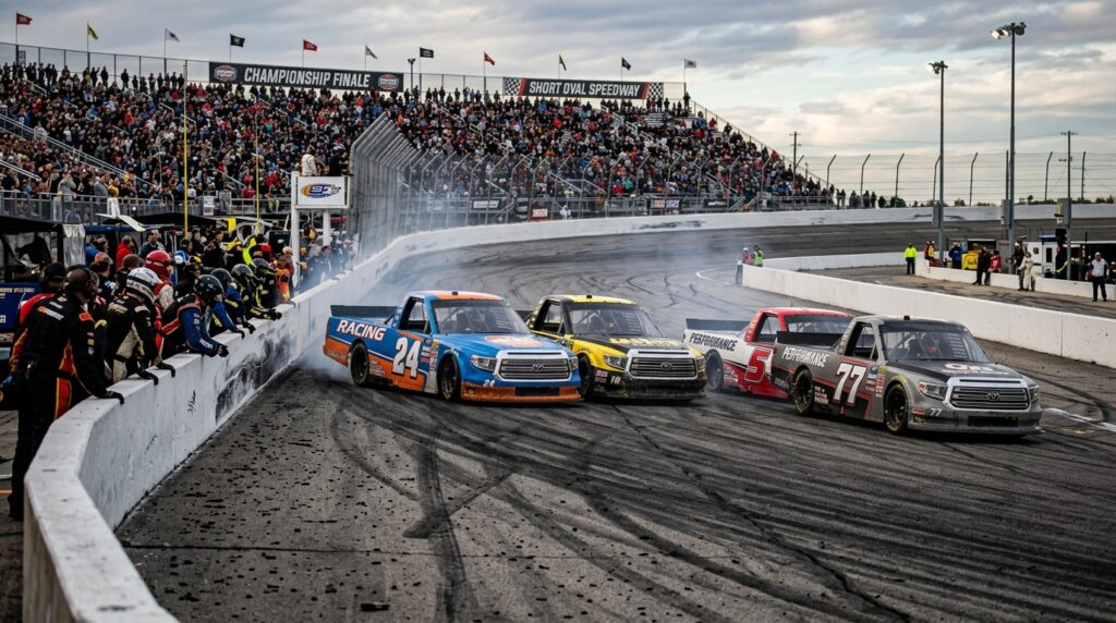 Truck Series drivers battling for stage points before the playoffs