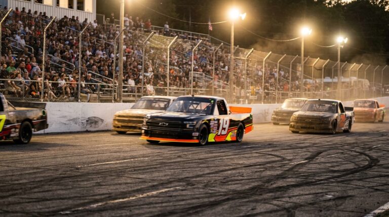 Ryan Lineham Waterford Speedbowl truck racing victory