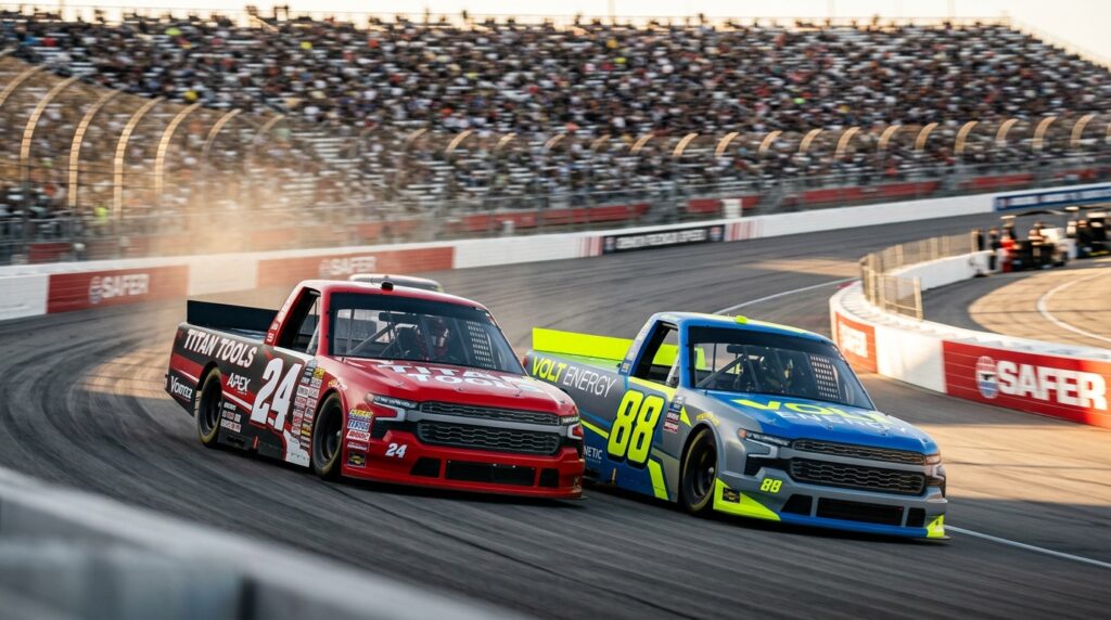 Charlotte Truck Chase 2026 championship contenders racing in the Ecosave 200